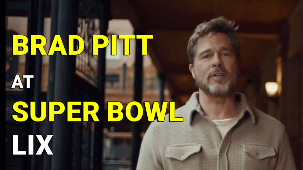 Brad Pitt At Super Bowl Lix